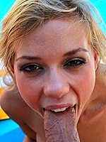 Blonde teen Nicole Ray deep throated till cumshots